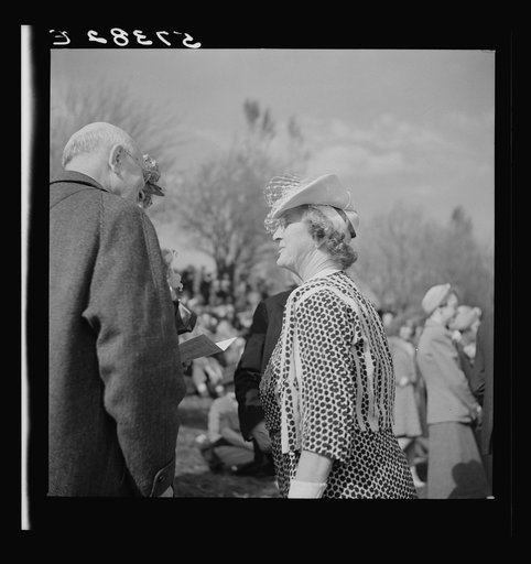 Spectators at the Point-to-Point Cup race of the Maryland Hunt Club. Worthington Valley, near Glyndon, Maryland