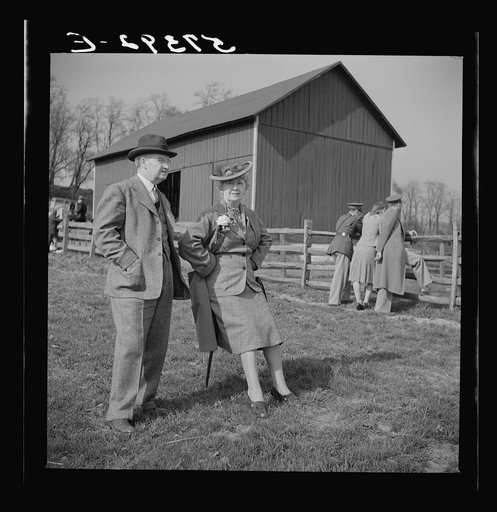 Spectators at the Point to Point Cup race of the Maryland Hunt Club. Worthington Valley near Glyndon, Maryland