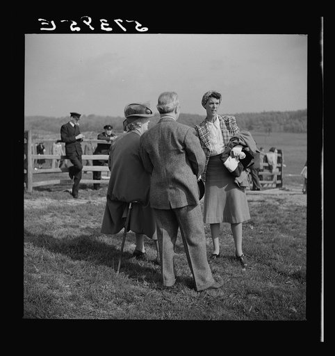 Spectators at the Point to Point Cup race of the Maryland Hunt Club. Worthington Valley near Glyndon, Maryland