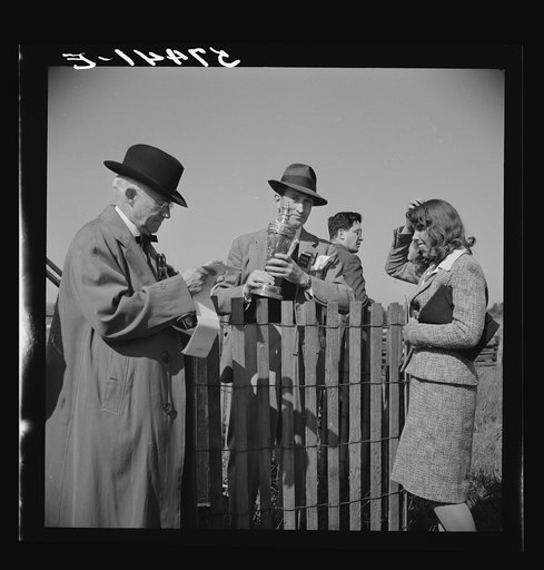 Looking at the gold cup. Horse races at Warrenton, Virginia