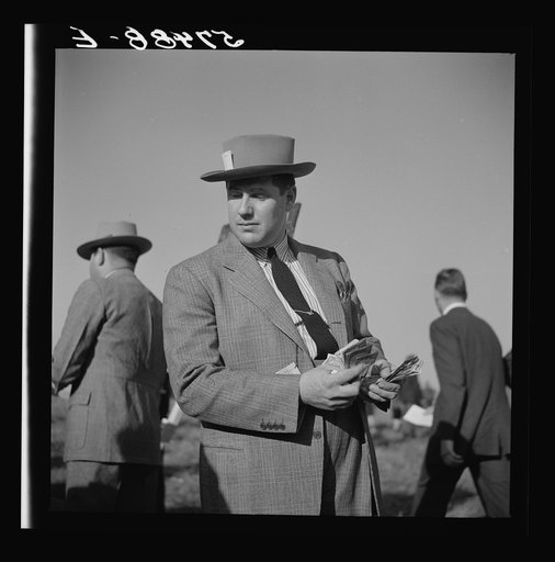Untitled photo, possibly related to: Bookies taking bets at horse races. Warrenton, Virginia