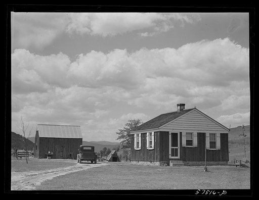 Homes on FSA (Farm Security Administration) project. Ida Valley Farms, Shenandoah Homesteads, near Luray, Virginia