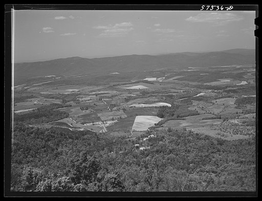 Untitled photo, possibly related to: Fertile farmland in the Shenandoah Valley from the top of Skyline Drive, Virginia