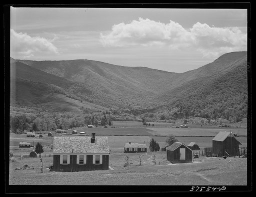 Homes on FSA (Farm Security Administration) project. Ida Valley Farms, Shenandoah Homesteads, near Luray, Virginia