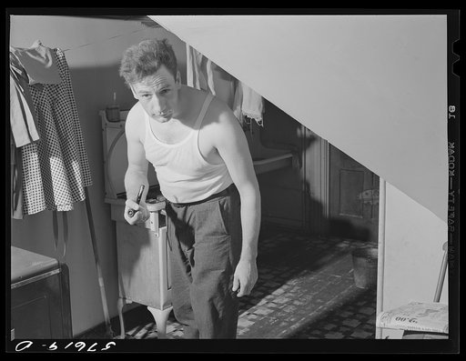 Michael Du Mond, former gunshop proprietor in Wisconsin, came to Hartford in August to work at Colts at forty dollars a week, and has received several raises since. It took him four months to find a place for his wife and two children, namely a hotel apartment for sixty dollars a month, eating all m