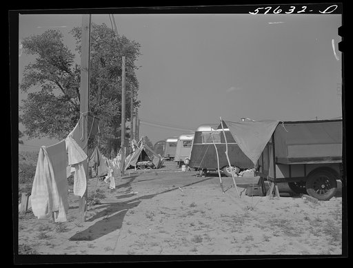 Trailer camp opposite United Aircraft where many Pratt and Whitney workers live with their families, because of housing congestion in and near Hartford, Connecticut