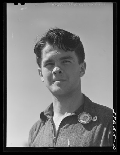 Untitled photo, possibly related to: Rolfe Lawrence Chickering, farmboy from Saint Johnsbury, Vermont, who came to work at Pratt and Whitney United Aircraft in January 1941. Because of congested housing conditions, he commutes twenty miles each way daily from East Hartford to Suffield, Connecticut, 