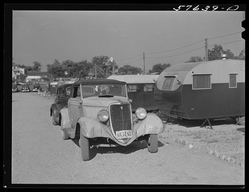 Trailer camp opposite United Aircraft where many Pratt and Whitney workers live with their families because of housing congestion in and near Hartford, Connecticut