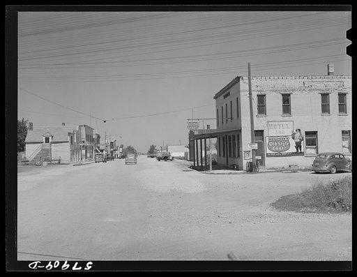 Hotel on main street of town. Lone Tree, North Dakota