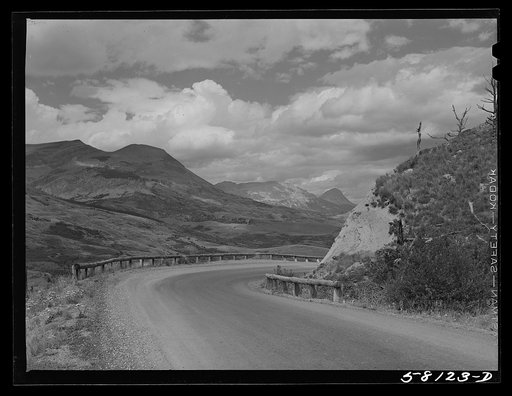 Highway around Glacier National Park, Montana