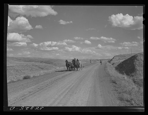 Indians going to Crow Agency to annual fair. Montana