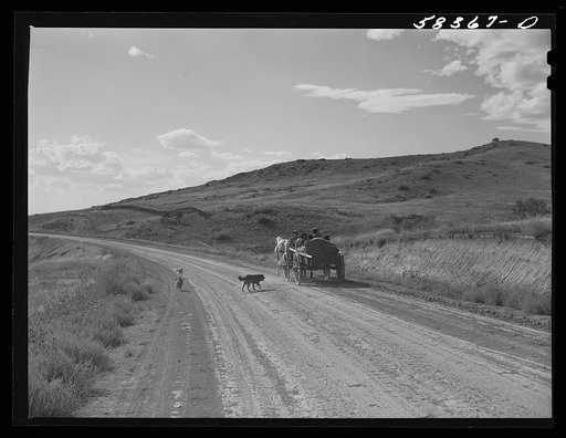 Indians going to Crow Agency to annual fair. Montana