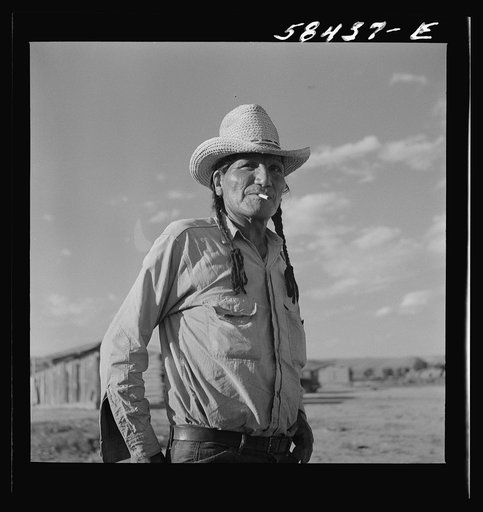 Cheyenne Indian on Tongue River Reservation near Lame Deer, Montana