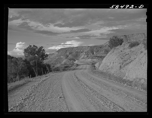 Road from Quarter Circle U Ranch to Birney, Montana