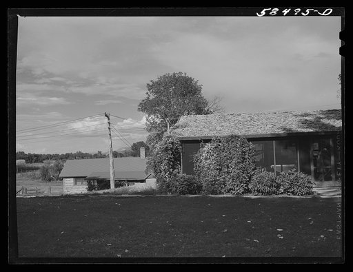 Ranch building at Quarter Circle U, Brewster-Arnold Ranch Company. Birney, Montana