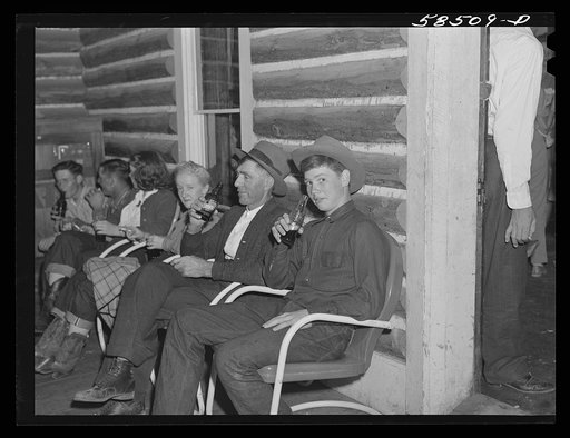 People resting between dances. Saturday night in Birney, Montana