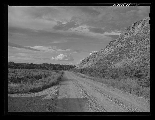 Road from Quarter Circle U Ranch to Birney, Montana