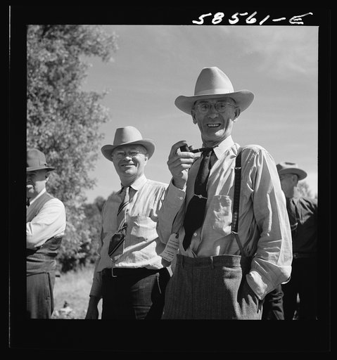 Spear's Siding, Wyola, Montana. Guests at the stockmen's picnic and barbecue