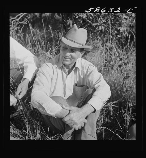 Untitled photo, possibly related to: "Junior" Spear at stockmen's picnic and barbecue. Spear's Siding, Wyola, Montana