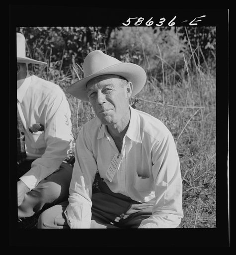 Untitled photo, possibly related to:  "Junior" Spear at stockmen's picnic and barbecue. Spear's Siding, Wyola, Montana