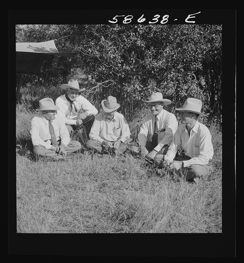 Untitled photo, possibly related to: "Junior" Spear at stockmen's picnic and barbecue. Spear's Siding, Wyola, Montana