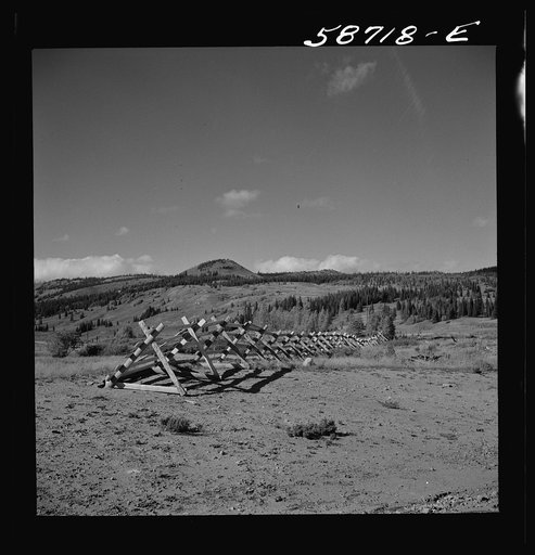 Snow fence near Granby, Colorado