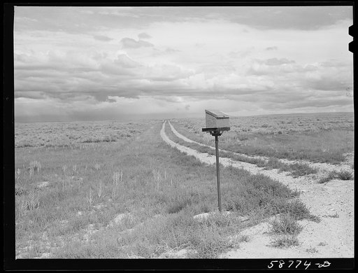 Ranch mailbox near Farson, Wyoming