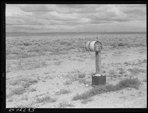 Ranch mailbox near Farson, Wyoming