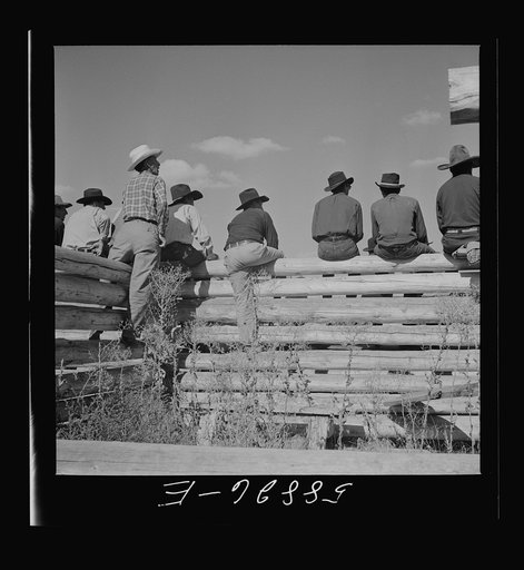 Indians and spectators at annual fair. Crow Agency, Montana