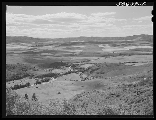 Ranches and farming land in the Yampa River Valley, Colorado