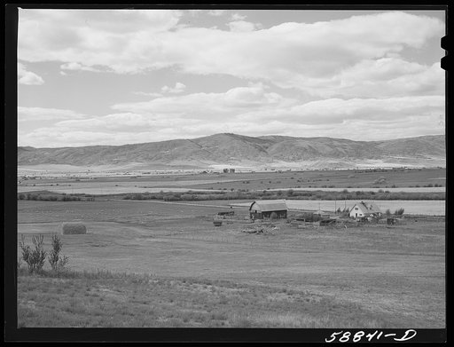 Yampa River Valley, Colorado. Ranches and farming land