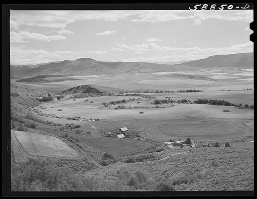 Ranches and farming land in the Yampa River Valley, Colorado