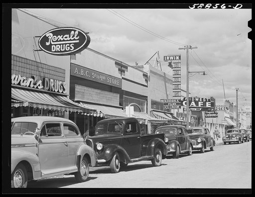 Main street of Craig, Colorado. A new and thriving boom town