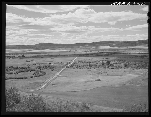 Ranches and farming land in the Yampa River Valley, Colorado