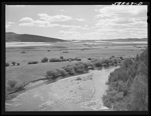 Ranches and farming land in the Yampa River Valley, Colorado
