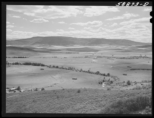 Ranches and farming land in the Yampa River Valley, Colorado