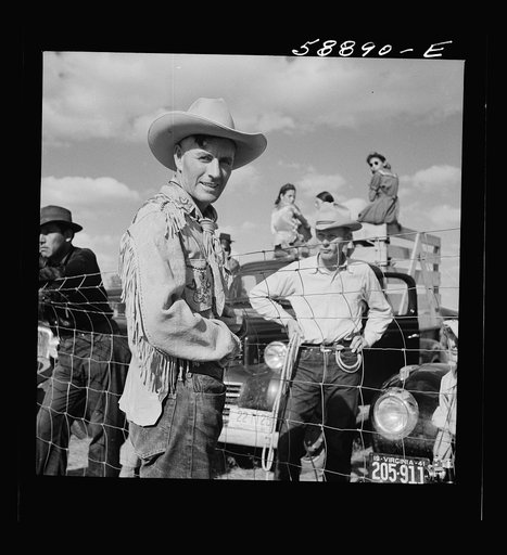 Lyman Brewster of Quarter Circle U Ranch at rodeo in Ashland, Montana