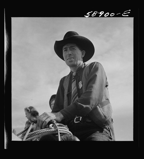 Sheriff at rodeo in Ashland, Montana