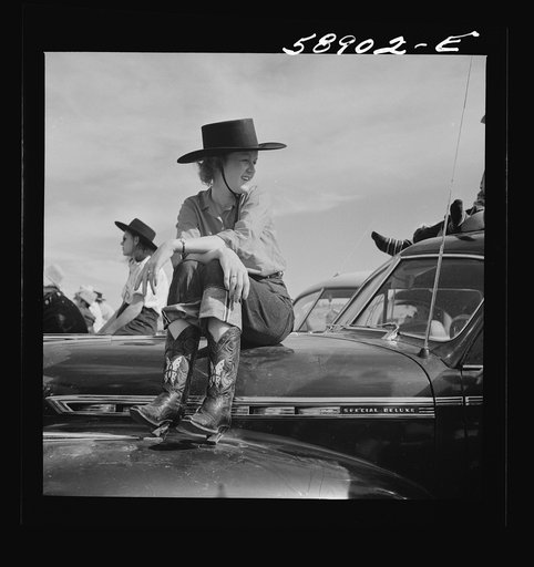 Dude at rodeo.  Ashland, Montana.