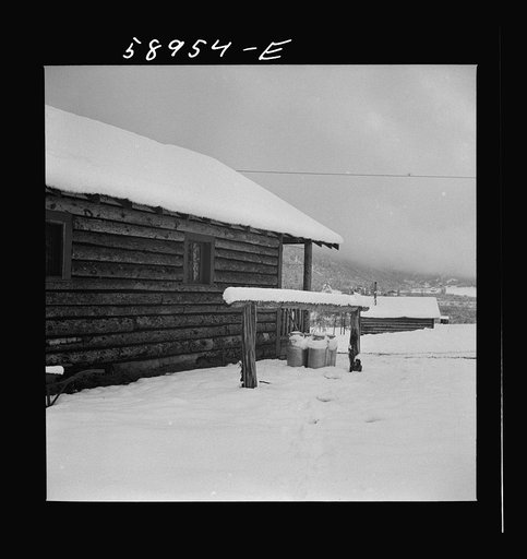 Untitled photo, possibly related to: Ranch house after early fall blizzard in mountains near Aspen, Colorado