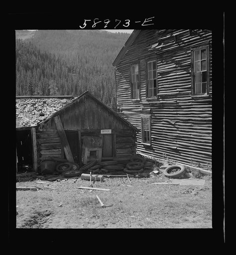 Former office and building in ghost mining town now coming to life because of defense needs. Montezuma, Colorado