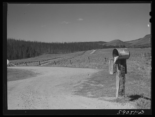 Mailbox on the road near Granby, Colorado