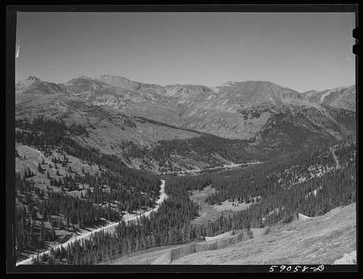 Road across Loveland Pass near Dillon, Colorado