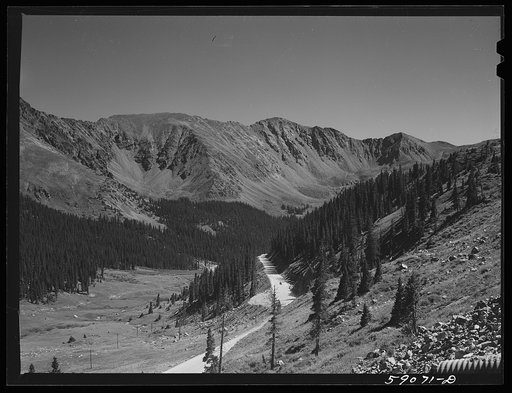 Road across Loveland Pass near Dillon, Colorado