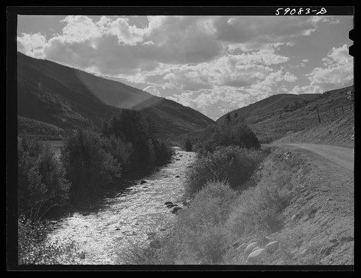 Frying Pan Creek, excellent fishing grounds. Near Meredith, Colorado