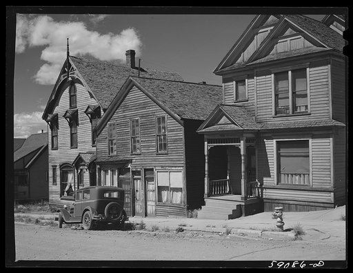 Houses in old mining town. Leadville, Colorado