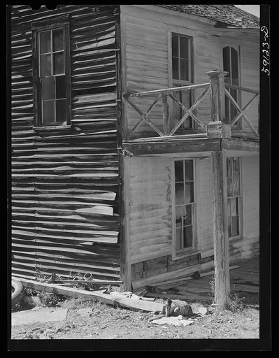 House in ghost town now coming to life because of defense mining boom. Montezuma, Colorado