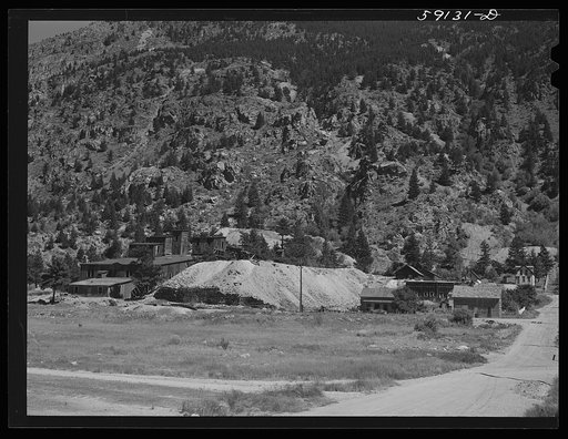 Old mine tipple and residue. Ghost town near Georgetown, Colorado