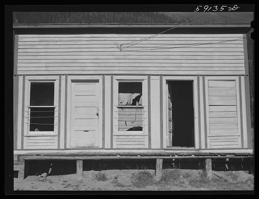 House in ghost town now coming to life because of defense mining boom. Montezuma, Colorado
