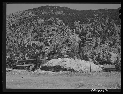 Untitled photo, possibly related to: Old mine tipple and residue. Ghost town near Georgetown, Colorado